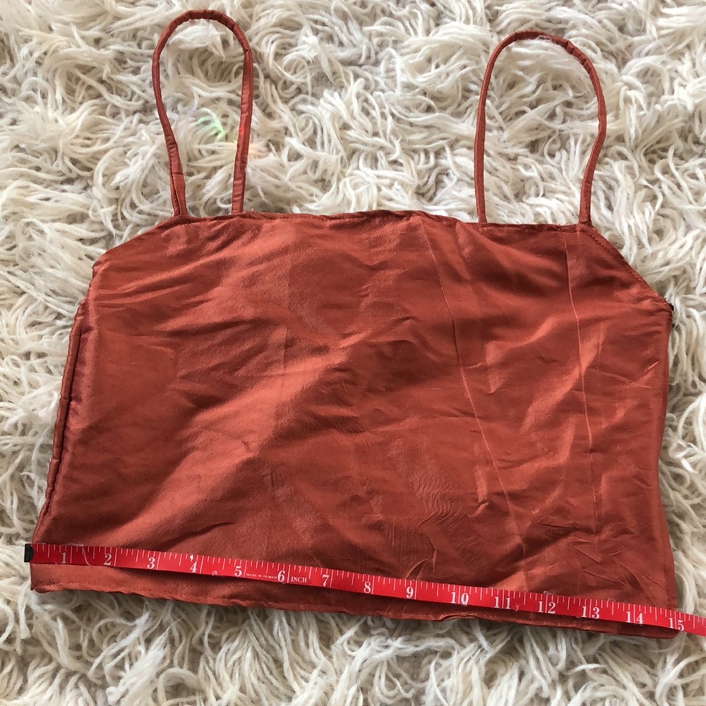 HANDMADE Raw Silk Crop Top, XS - Picture 8 of 12